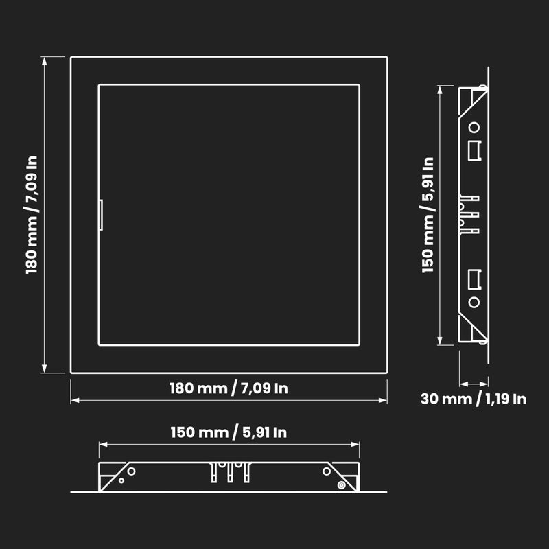 Repa Market 6 x 6 Inch Access Panel for Drywall â€“ White Galvanized Steel Wall Hole Cover/Door Panel/Cover Plates with Latch â€“ Heavy-Duty Service Hatch for Plumbing, Electrical, HVAC Access Door - Image 2